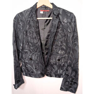 Anthropologie Tape Measure Floral Jacket/Blazer, 4 Pockets, Button Front